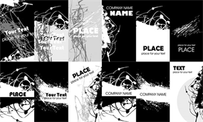 锈迹设计卡模板矢量图下载